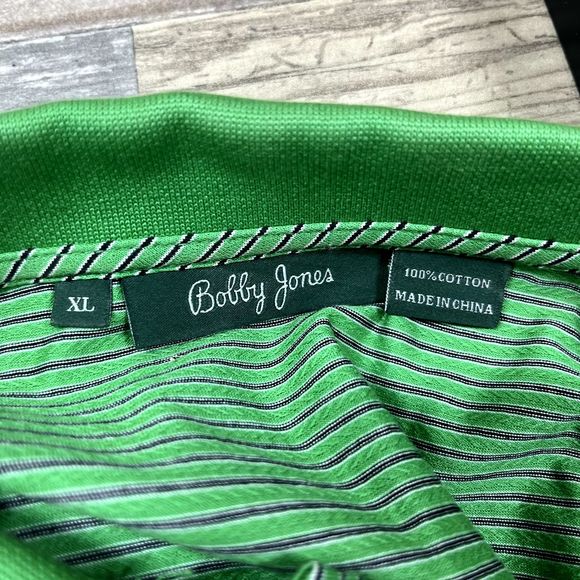 Bobby Jones Polo Men's Extra Large Green Striped Golf Summer - Picture 6 of 7